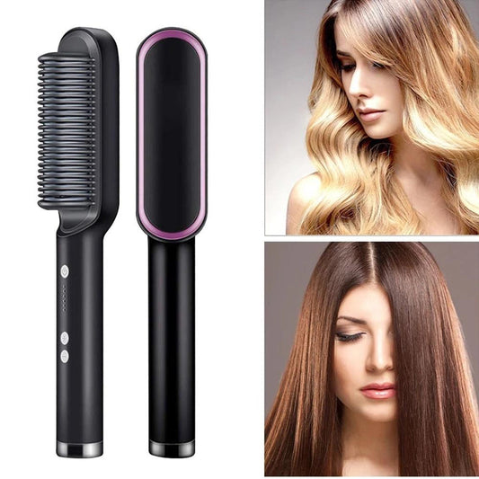 2 in 1 Hair Comb Straightener and Curler