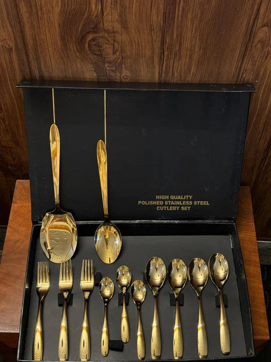 20Pcs High Quality Stainlees Steel Cutlery Set Golden Color